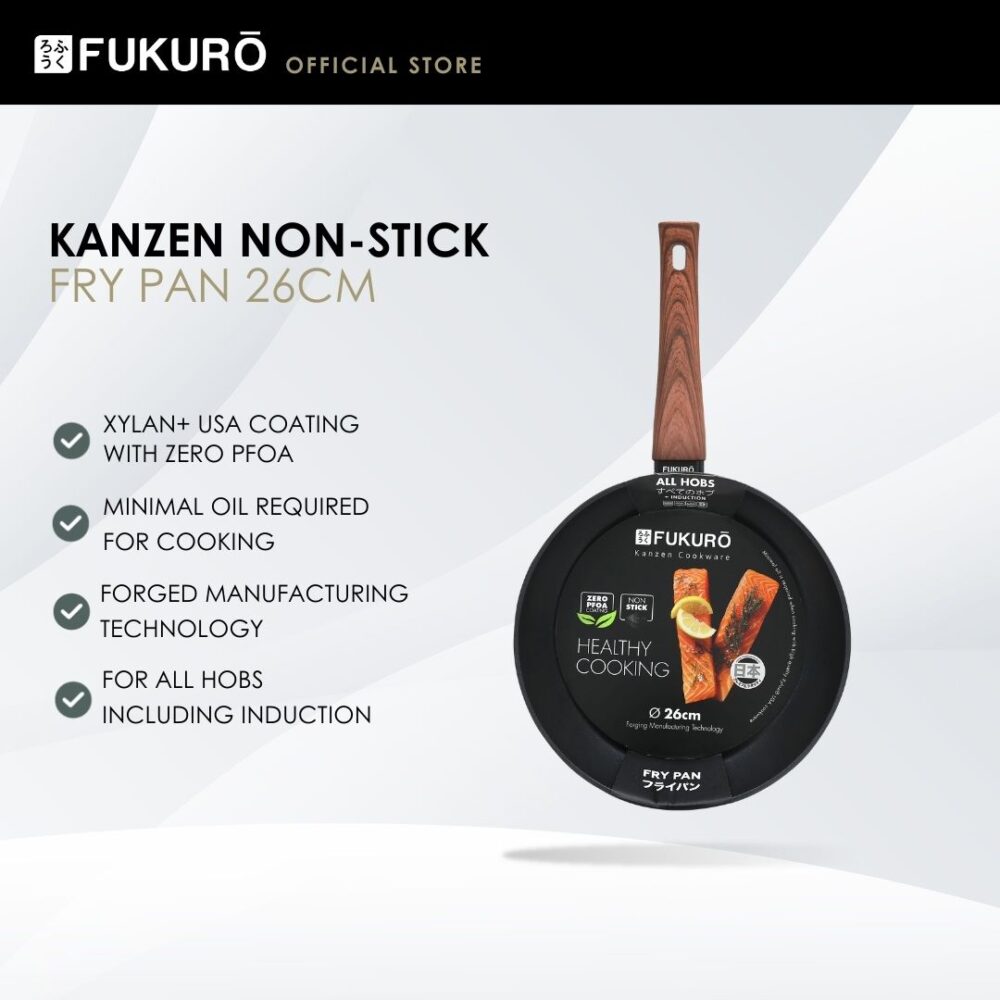 Fukuro Kanzen 26cm Non-Stick Fry Pan