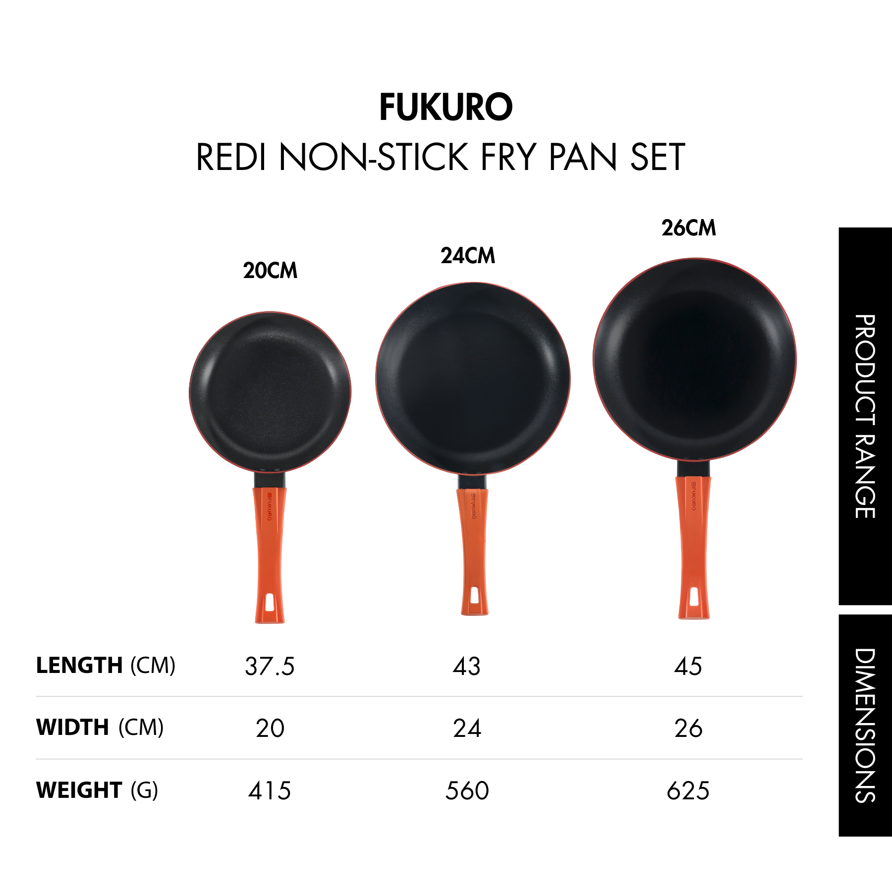 Redi Fry Pans_Dimension