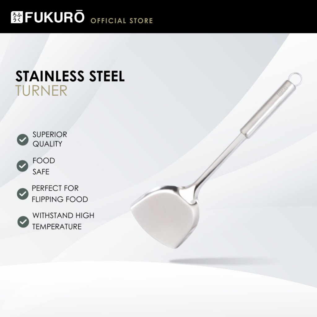 HH 0348 – Fukuro Stainless Steel Turner – Without Packaging