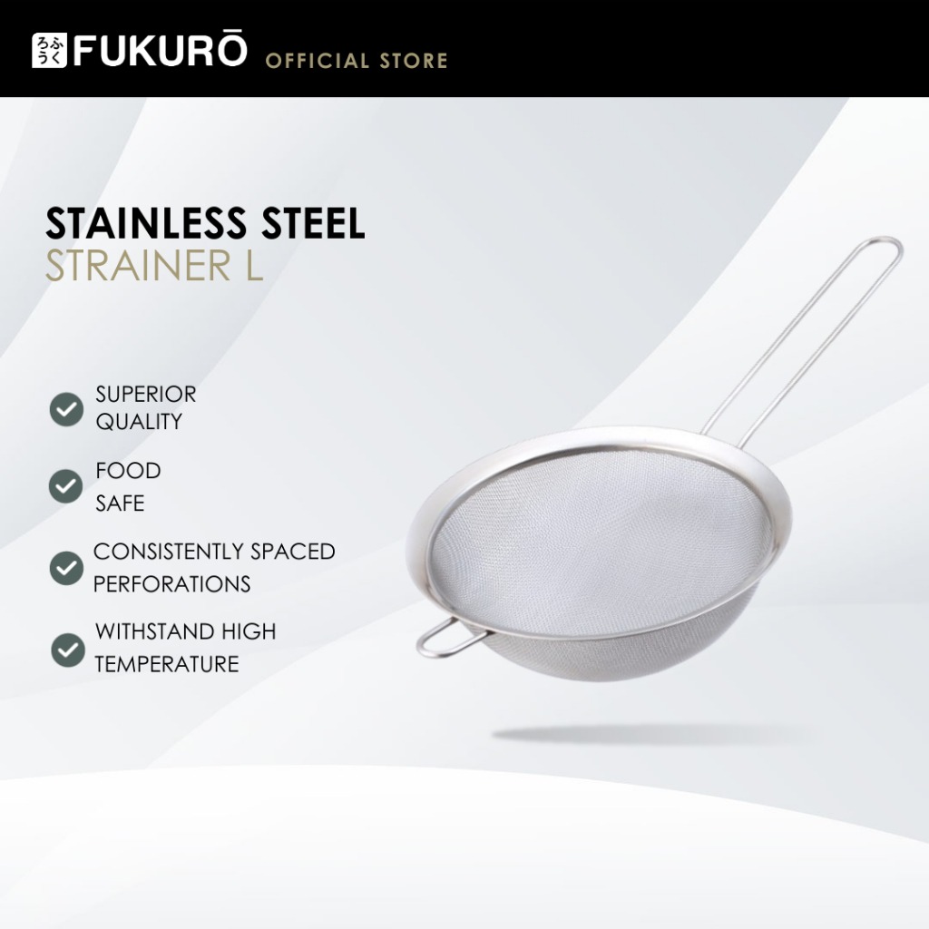 HH 0361 – Fukuro Stainless Steel Strainer L – Without Packaging