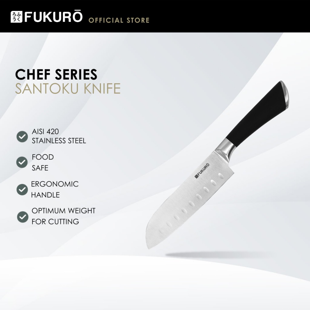 HH 0391- Fukuro Chef Series Santoku Knife 7 – Without Packaging