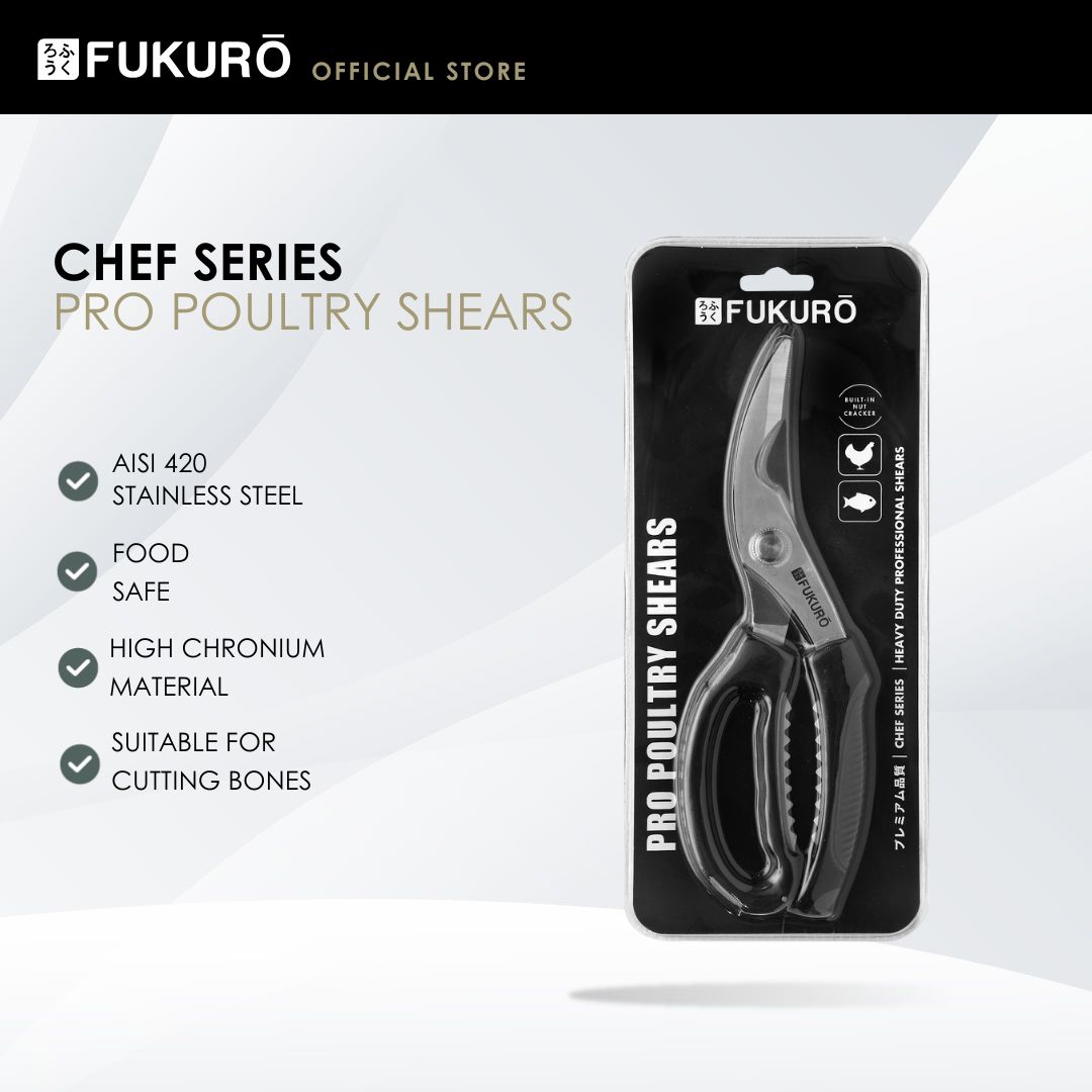 HH 0395 – Fukuro Chef Series Pro Poultry Shears – With Packaging