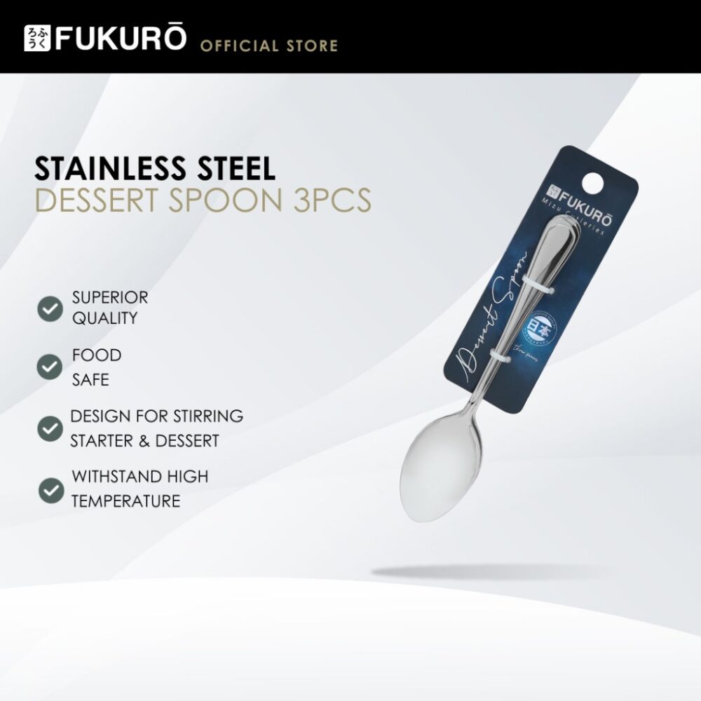 Fukuro Mizu Stainless Steel Dessert Spoon (3 pcs)