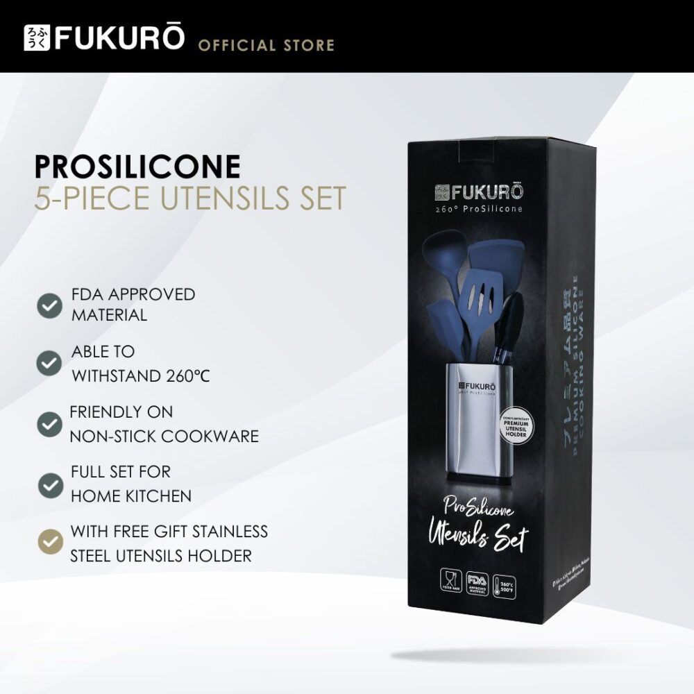 Fukuro ProSilicone 5-Piece Cooking Utensil Set