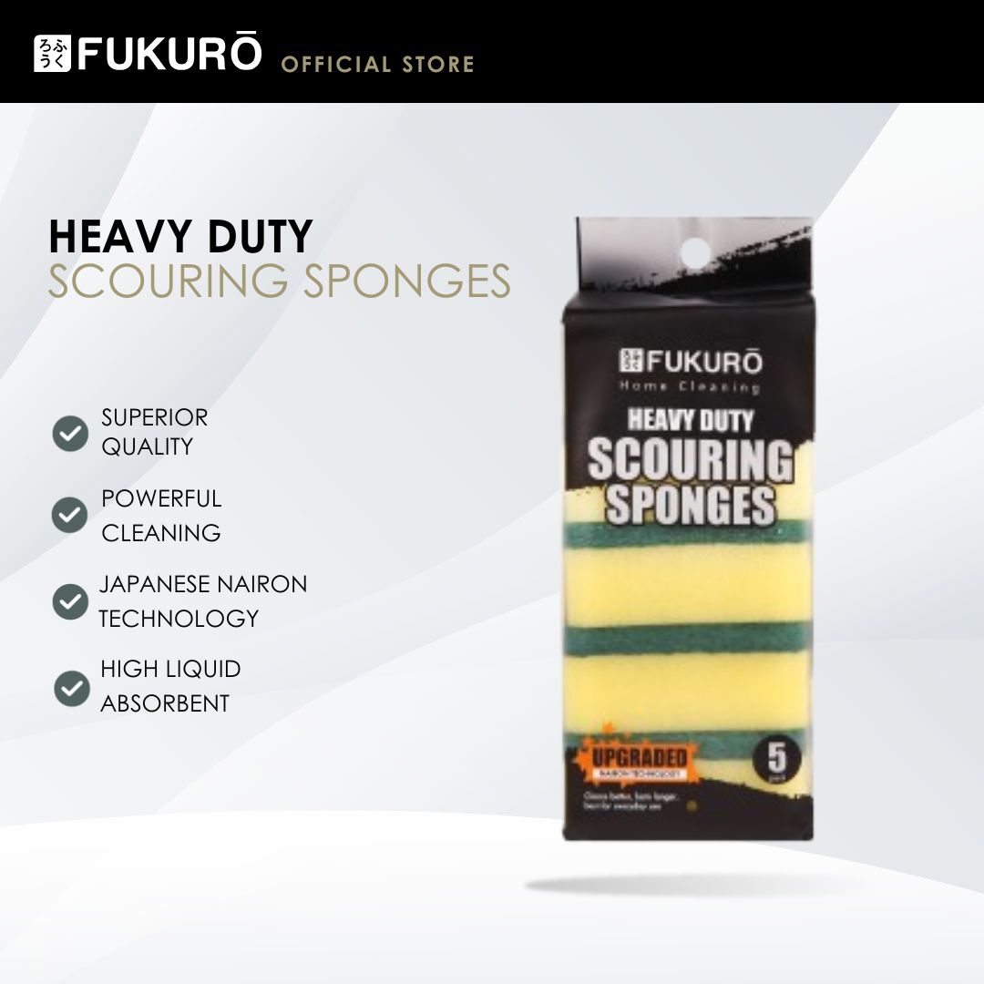 HH 2000 – Fukuro Heavy Duty Scouring Sponges (5 pcs) – With Packaging