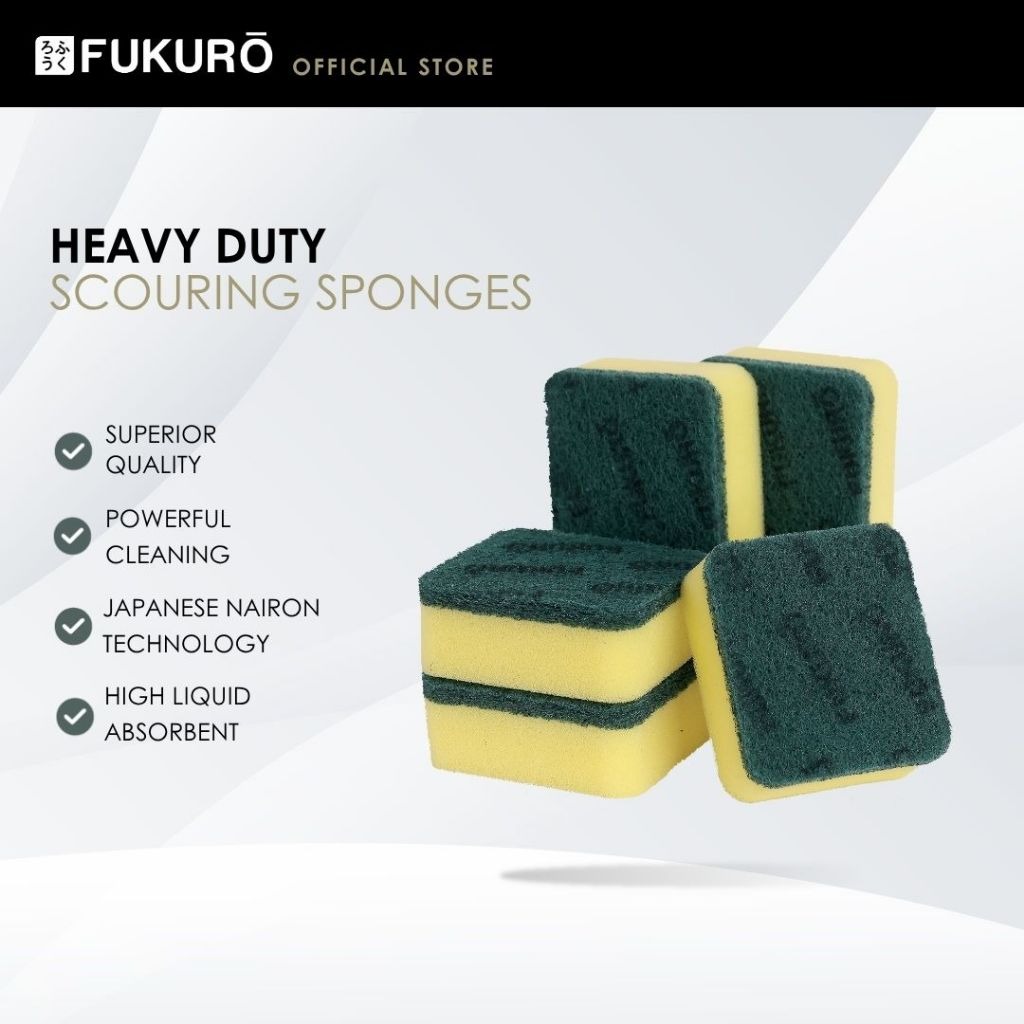 HH 2000 – Fukuro Heavy Duty Scouring Sponges (5 pcs) – Without Packaging