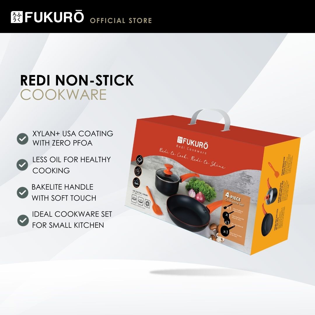 HH 3026 – Fukuro Redi Non-Stick Set 2 (FP24, SP18, Silicone Spatula) – With Packaging