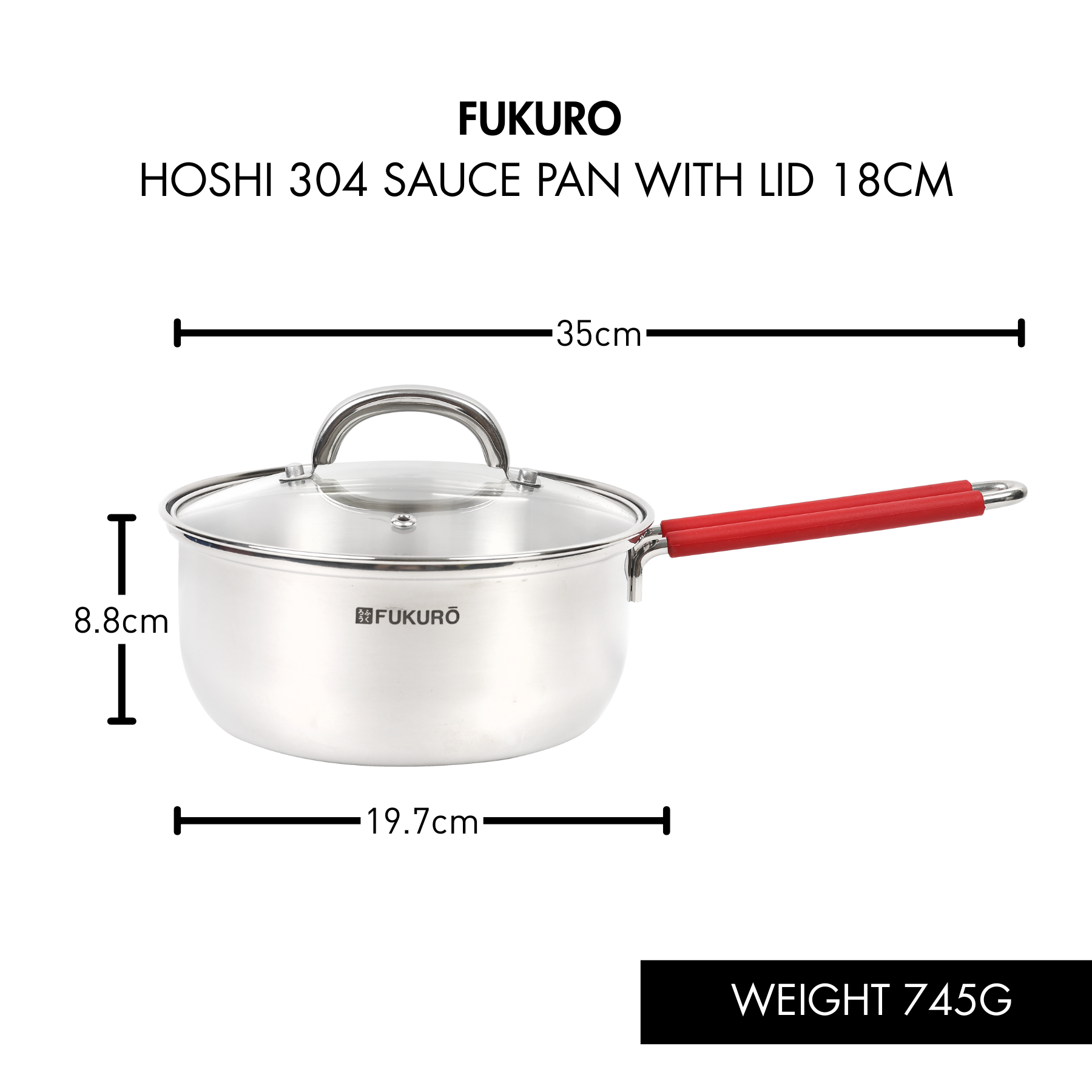 HH 3321, HH 3322_Fukuro Hoshi 304 Stainless Steel Sauce Pan With Lid 16cm, 18cm (4)