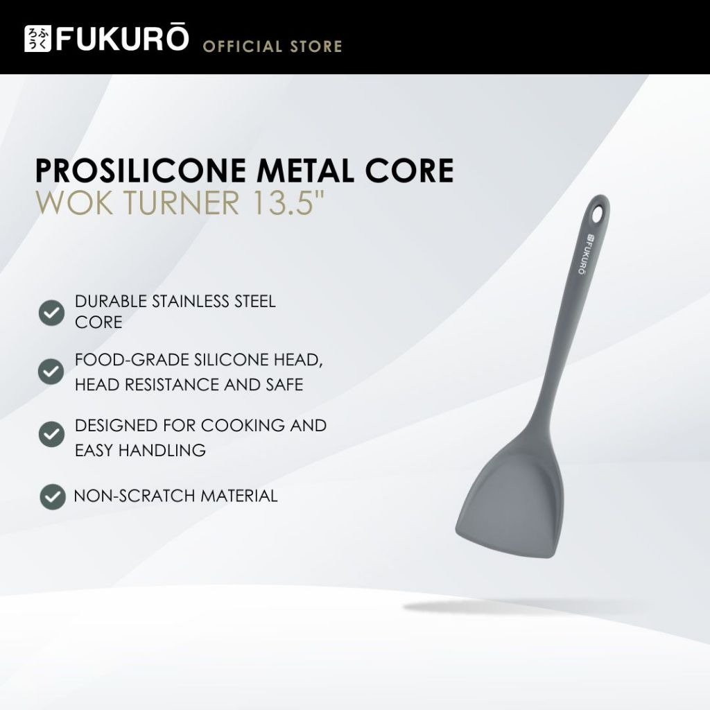 HH 0433 – Fukuro ProSilicone Metal Core Wok Turner 13.5 – Without Packaging